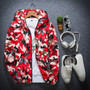 Mens Casual Camouflage Hoodie Jacket 2018 New Autumn Butterfly Print Clothes Men's Hooded Windbreaker Coat Male Outwear WS505