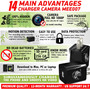Spy Camera Charger - Hidden Camera - Premium Pack, Surveillance Camera Full HD.