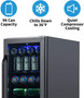 NewAir Beverage Refrigerator Built In Cooler with 96 Can Capacity Soda