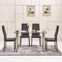4HOMART Dining Table with Chairs, 7 PCS Glass Table Set