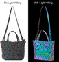 Geometric Handbag Luminous Women Tote Bag Holographic Purses and Handbags