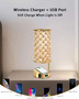 Crystal Wireless Charging Table Lamp for Bedroom