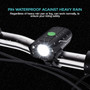 Usb Rechargeable Bike Headlight and Back Light Set, 5 Light Mode Options Fits All Bicycles.