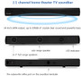 TV Sound Bar with Built-in Subwoofers and Bluetooth