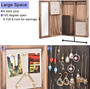 Wall Mounted Jewelry Organizer With Rustic Wood