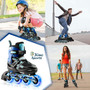 Xino Sports Kids Inline Skates for Girls & Boys - Adjustable Roller Blades with LED