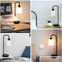 Table Lamp with 2 USB Charging Ports and AC Oulets