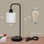 Table Lamp with 2 USB Charging Ports and AC Oulets