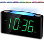 Vibrating Loud Alarm Clock with Bed Shaker for Heavy Sleepers