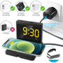 EALEK Wireless Charger QI Certified | Digital Alarm Clock with Brightness