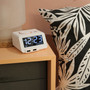 Digital Alarm Clock Charger with Dual USB Charging Ports, Indoor Thermometer