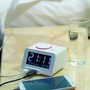 Digital Alarm Clock Charger with Dual USB Charging Ports, Indoor Thermometer