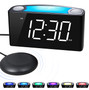 ROCAM Vibrating Loud Alarm Clock with Bed Shaker, Best Sounds,