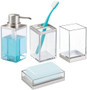 mDesign Plastic Bathroom Vanity Countertop Accessory Set