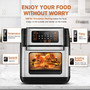 CROWNFUL 9-in-1 Air Fryer Toaster Oven, Convection Roaster with Rotisserie