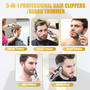 Men Barbers, Electric Beard Trimmer Shaver, 2 Speed Body Groomer/Nose