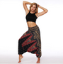 Ethnic style wide-leg digital printing sweatpants loose yoga pants