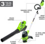 40V Cordless String Trimmer and Leaf Blower Combo Pack, 2.0Ah Battery and Charger Included.