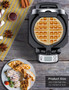 Echomes Flip Belgian Waffle Maker with LCD Display (1.4" Thick Waffles),