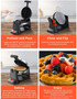 Echomes Flip Belgian Waffle Maker with LCD Display (1.4" Thick Waffles),