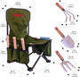 Gardening Outdoor Folding Camping Chairs with Garden Tool Bag ,3 Steel Garden Tools.