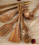 Wooden Kitchen Utensil Set, Wood Utensils Cooking Set Organic Teak