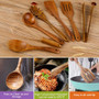 Wooden Kitchen Utensil Set, Wood Utensils Cooking Set Organic Teak