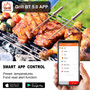 BFOUR Wireless Meat Grill Thermometer, Bluetooth Digital Wireless Meat