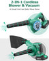 Cordless Leaf Blower,2.0 Ah Li-ion Battery & Charger, for Blowing Leaf/Snow, Dusting.