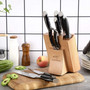 Kitchen Damascus Knife Set, 9-Piece Kitchen Knife Set with Block