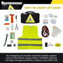New Version Includes Safety Hammer, First Aid Kit, Jumper Cables, Tow Rope, LED Flashlight, Gloves