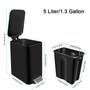 H+LUX Rectangular Slim Trash Can with Lid Soft Close, Small Bathroom Trash Can