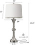 Table Lamps Set of 2 with USB Charging Port.