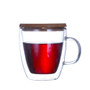 High Quality Double Wall Tea/ Coffee Clear Cups With Lid