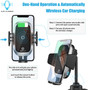 Wireless Fast Charging Cup Holder 360 Rotation Phone Mount