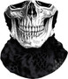 Skull Face Mask Bandana, Motorcycle Face Mask for Men Women, Skeleton Half Face Mask Sun UV Dust Wind Protection Breathable Rave Face Scarf Neck Gaiter for Biker Riding