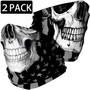 Skull Face Mask Bandana, Motorcycle Face Mask for Men Women, Skeleton Half Face Mask Sun UV Dust Wind Protection Breathable Rave Face Scarf Neck Gaiter for Biker Riding