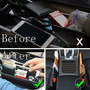 Car Seat Pockets PU Leather Car Console Side Organizer