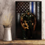 I've Got Your Six Poster Thin Blue Line US Flag Wall Art Decor Honoring Loyalty Police Gift