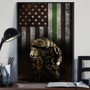 Thin Green Line American Flag Poster Honoring Men Women Our Military Wall Decor Veterans Gift