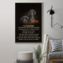 To My Dachshund You're My Family Poster Sentimental Saying For Dachshund Owner House Decor
