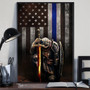 Thin Blue Line Flag Poster Knight Templar Honor Our Men Women Law Enforcement Wall Decoration