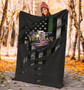 Eagle Veteran Logo American Flag Fleece Blankets Veterans Day Gift Ideas