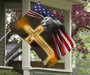 Hand Open American Flag And Cross Flag Unique Christian Indoor Outdoor Decoration