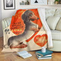 Dachshund Be My Valentine Fleece Blanket Valentine's Day Blanket Valentine Gift For Her Wife