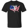Jesus Christ On Cross T-Shirt American Flag Christian Religion Shirt Gift For Men For Women