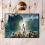 Jesus Walking In The Ocean Splitting In Two Christian Poster Wall Art Decor Christian Gift