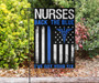 Thin Blue Line Nurse Back The Blue We've Got Your Six Flag Decor Honor Police Law Enforcement