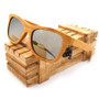 Polarized Mirror Bamboo Wood Sunglasses