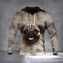 Pug Hoodie 3D All Over Printing Face Dog Hoodie Winter Gear For Men For Women